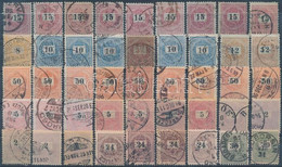 O 1888-1899 Feketeszámú Krajcáros összeállítás, Benne Sokféle Címlet, 3 Klf Vízjel, Fogazat- és Színváltozatok, összesen - Autres & Non Classés