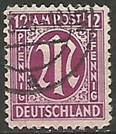 ALLEMAGNE / OCCUPATION INTERALLIEE / ZONE ANGLO-AMERICAINE  N° 2 OBLITERE Dentelé 11 - Used