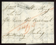 WIESELBURG 1825. Szép Bélyeg Előtti Levél Neuberg-be Küldve - ...-1867 Prephilately