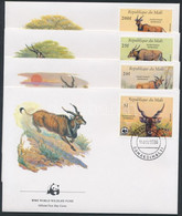 1986 WWF állatok Sor 4 FDC-n Mi 1078-1081 - Autres & Non Classés