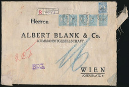 1926 Ajánlott Banklevél Bécsbe 40 Lei Bérmentesítéssel, "M B & Co" Céglyukasztásos Bélyegekkel - Other & Unclassified