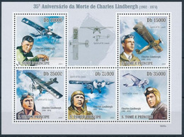 ** 2009 35 éve Halt Meg Charles Lindbergh Kisív Mi 4271-4275 - Other & Unclassified