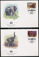 1983 WWF: Afrikai Elefánt Sor 4 Db FDC-n Mi 361 A-364 A - Altri & Non Classificati