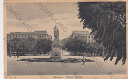 CARTOLINA  ANCONA, MARCHE, PIAZZA CAVOUR, STATUA, GIARDINI,NON  VIAGGIATA - Ancona