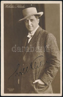 Cca 1917 Wilhelm Klitsch (1882-1941) Osztrák Színész, Filmszínész Aláírt Fotólapja, 13x9 Cm/ Autograph Signature Of Wilh - Autres & Non Classés