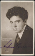 Cca 1917 Alfred Gerasch (1877-1955) Német Filmszínész Aláírt Fotólapja, 13x9 Cm/ Autograph Signature Of Alfred Gerasch ( - Autres & Non Classés