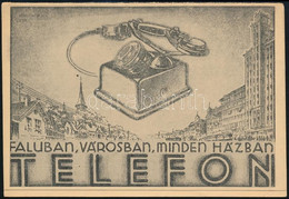 Cca 1930 Faluban, Városban, Minden Házban Telefon, Két Lapos Távbeszélő Reklámkiadvány, Szép állapotban - Pubblicitari