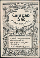 Cca 1920 Curacao Sec Likőr Italcímke Ex Likőrgyár 10x7 Cm - Pubblicitari