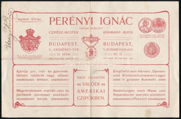 1906 Perényi Ignác Udvari Szállító Cipész Mester Számla - Pubblicitari