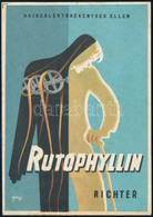 1950 A Richter Gyógyszergyár "Rutophyllin" Dekoratív Képes Gyógyszerreklám Lapja, Gönczi Grafikája, Levélként Elküldve - Pubblicitari