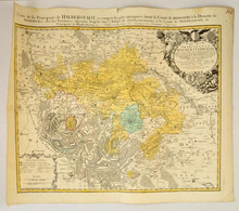 1750 Mappa Specialis Principatus Halberstadtis - Halberstadt Térképe. Johann Baptist Homann:. Színezett Rézmetszet / Map - Altri & Non Classificati