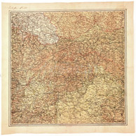 Cca 1880 Bécs és Környékének Térképe, Burgenland, Galícia, 52×53 Cm - Altri & Non Classificati