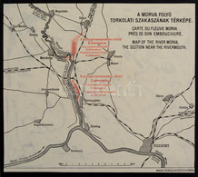 Cca 1920 A Morva Folyó Torkolati Szakaszának Térképe/Carte Du Fleuve Morva Prés De Son Embouchure/Map Of The River Morva - Altri & Non Classificati