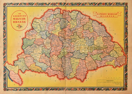 1938 Pesti Hírlap Színes Térképmelléklete: "Az Ezeréves Magyarország", Ill. Hátoldalán "Európa 1938 Végén", 41x57,5 Cm.  - Altri & Non Classificati