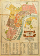 1912 Szeged Szabad Királyi Város átnézeti Térképe, Kiadja: Bartos Lipót, 1:6500. Hajtott, Szakadásokkal, 86x61,5 Cm - Altri & Non Classificati