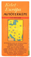 1964 Kelet-Európa Autótérképe, 1:1950.000, Bp., Cartographia, 113x78,5 Cm - Altri & Non Classificati