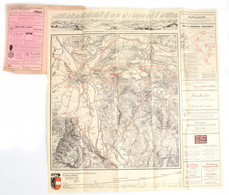 Cca 1925-35 Automobil- Und Wanderkarte Für Das Gebiet Der Gaisbergstraße Bei Salzburg, Österreich, Autó- és Turistatérké - Altri & Non Classificati