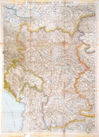 Cca 1915 Szerbia Térképe. Hajtásoknál Kis Szakadásokkal 100x75 Cm / Map Of Serbia - Altri & Non Classificati