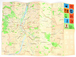 1984 A Budapesti Közlekedési Vállalat (BKV) Vonathálózati Térképe, A Hátoldalon A Közlekedő Járatok Felsorolásával, Havi - Altri & Non Classificati