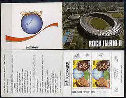 Booklet - Brazil 1991 'Rock In Rio' Booklet Containing Pane Of Six Se-tenant Pairs SG 2463-64 - Cuadernillos