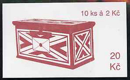 Booklet - Czech Republic 1993 Usti Nad Labem 20kc Booklet (Postbox On Cover) Complete And Fine Containing Pane Of 10 X M - Otros & Sin Clasificación