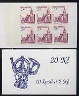 Booklet - Czech Republic 1993 Usti Nad Labem 20kc Booklet (Posthorn On Cover) Complete And Fine Containing Pane Of 10 X - Autres & Non Classés