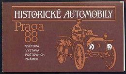 Booklet - Czechoslovakia 1988 'Praga 88' Stamp Exhibition 18kc Booklet (Historic Cars) Complete And Fine, Mi MH1 - Otros & Sin Clasificación