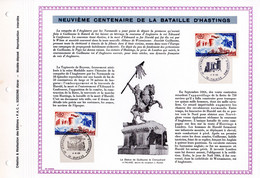 RRR " 900 ANS DE LA BATAILLE D'HASTINGS " Sur Feuillet PAC N°té RARE De 1966 N°YT 1486. Parf état. RRR - Militaria