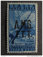 ITALIA Trieste AMG-FTT Aerea-1947- "Radio" £. 35 MNH** (descrizione) - Luchtpost