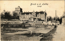 T2/T3 1928 Lajtabruck, Bruck An Der Leitha; Schloss Prugg / Prugg Kastély, Kert / Castle, Garden (EK) - Zonder Classificatie