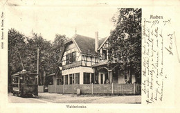 T2/T3 1904 Aachen, Waldschenke / Villa With Tram (EK) - Non Classés