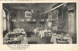 T2/T3 1911 Berlin, Friedenau, Gruss Vom Birkenwäldchen. Maybachplatz 10. / Restaurant Interior - Non Classés