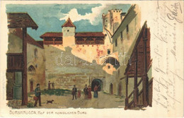 T2/T3 1899 (Vorläufer) Burghausen, Hof Der Königlichen Burg / Castle. Leo. Russy Litho S: P. Kraemer - Non Classés