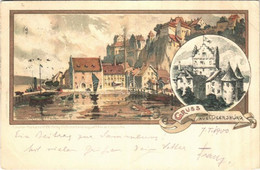 T3 1900 Meersburg / Castle. Künstler-Postkarte No. 26. J. Velten Litho S: K. Mutter (EB) - Non Classés