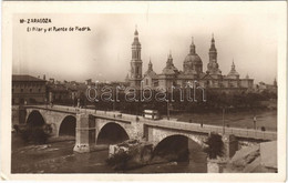 ** T2/T3 Zaragoza, Saragossa; El Pilar Y El Puente De Piedra / Bridge, Tram (EK) - Non Classés