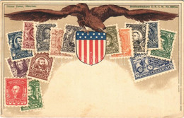 ** T2/T3 United States Of America. Stamps, Coat Of Arms. Ottmar Zieher Art Nouveau, Litho (EK) - Unclassified