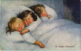 ** T3 Im Süßen Träumen! / Children Art Postcard, Dreaming. M. Munk Wien Nr. 862. (ragasztónyom / Glue Marks) - Non Classés