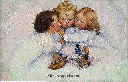 ** T3 Geburtstags-Morgen! / Children Art Postcard, Birthday Morning. M. Munk Wien Nr. 862. (ragasztónyom / Glue Marks) - Non Classés