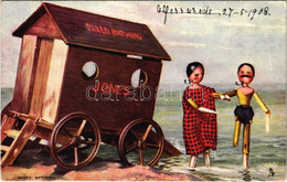 * T3 1908 Mixed Bathing. Raphael Tuck & Sons' "Oilette" Postcard 6494. "At The Seaside In Dollyland" (Rb) - Non Classés