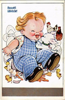 ** T2 Húsvéti üdvözlet / Italian Easter Greeting Children Postcard, Child With Eggs - Non Classés