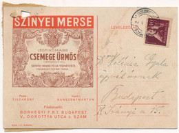 T2/T3 1948 Szinyei Merse Félix Terméséből Legfinomabb Csemege ürmös Vermouth. Tiszakürt (Tópart Tanya). Rigler Rt. + Fel - Zonder Classificatie