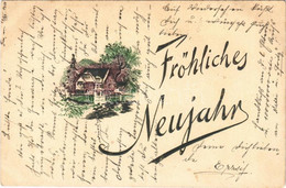 * T2/T3 1900 Fröhliches Neujahr! / New Year Greeting, Emb. (Rb) - Non Classés