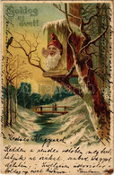 T2/T3 1905 Boldog Újévet! / New Year Greeting Art Postcard, Dwarf. Litho (EK) - Non Classés