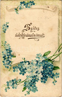 * T2/T3 1908 Szíves üdvkívánataimat! / Art Nouveau Floral Emb. Litho Greeting Card (Rb) - Non Classés