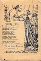 T2/T3 Testvér Ne Sírj / Hungarian Religious Art Postcard S: Márton L. (gyűrődés / Crease) - Unclassified