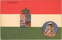 T2/T3 1900 Hongrie / Magyar Királyság Középcímere, Magyar Zászló / Kingdom Of Hungary, Hungarian Flag And Coat Of Arms,  - Non Classificati