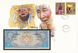 Bhutan 1N ~1981. Felbélyegzett Borítékban, Bélyegzéssel T:1 Bhutan ~1981. 1 Ngultrum In Envelope With Stamp And Cancella - Unclassified