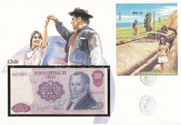 Chile 1983. 100P Felbélyegzett Borítékban, Bélyegzéssel T:I Chile 1983. 100 Pesos In Envelope With Stamp And Cancellatio - Non Classés