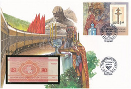 Fehéroroszország 1992. 50k Felbélyegzett Borítékban, Bélyegzéssel T:I  Belarus 1992. 50 Kapeek In Envelope With Stamp An - Non Classificati