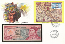 Mexikó 1977. 20P Felbélyegzett Borítékban, Bélyegzéssel T:I Mexico 1977. 20 Pesos In Envelope With Stamp And Cancellatio - Non Classificati